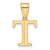14k Polished Etched Letter T Initial Pendant - YC-614BE86B-9159