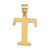 14k Polished Etched Letter T Initial Pendant - YC-6B0AEC59-3204