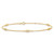 14K Polished Fancy Filigree Link 5-Station 9 inch Anklet Plus 1 inch Extender