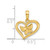 14k Polished Fancy Heart and Butterfly Charm