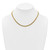 14k Polished Fancy Hollow Curb Link 17 inch Necklace
