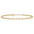14K Polished Fancy Link Chain 9 inch Anklet Plus 1 inch Extender