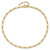 14K Polished Fancy Link Chain 9 inch Anklet Plus 1 inch Extender