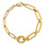 14k Polished Fancy Paperclip Link with Circle 7.25 inch Bracelet