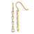 14k Polished Fancy Pear-shape CZ Dangle Shepherd Hook Earrings