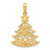 14k Polished Fancy Scrolled Christmas Tree Pendant