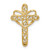 14k Polished Filigree 1-Stone Mothers Cross Pendant Mounting
