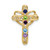 14k Polished Filigree 5-Stone Mothers Cross Pendant Mounting