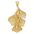 14k Polished Filigree Calla Lily Flower Pendant