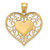 14K Polished Filigree Heart Pendant - K3-D14E84CA-4487