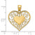 14K Polished Filigree Heart Pendant - K3-D14E84CA-4487