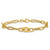 14K Polished Flat Oval and Paperclip Link 7.25 Inch Bracelet