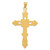 14K Polished Fleur de Lis Cross Pendant - XR-03437C44-6898