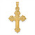 14k Polished Fleur de Lis Cross Pendant - XR-8DC370BF-2346