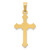 14k Polished Fleur de Lis Cross Pendant - XR-FFD83BCC-3510