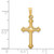 14k Polished Fleur de Lis Cross Pendant - XR-FFD83BCC-3510