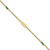 14k Polished Green Zircon Beads and Ovals 9 inch Anklet Plus 1 inch Extender