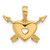 14K Polished Heart and Arrows Charm
