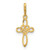 14k Polished Heart Celtic Cross Pendant