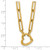 14k Polished Heart Clasp 17.5 inch Paperclip Chain Necklace