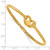 14k Polished Heart Clasp Hinged Oval Bangle Bracelet