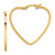 14K Polished Heart Hoop Earrings