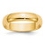 10k Yellow Gold 5mm Lightweight Half Round Wedding Band Size 9