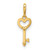 14k Polished Heart Key Pendant - YC-ADAB5B87-9188