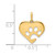 14K Polished Heart w/Paw Print Pendant