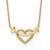 14k Polished Heart with Arrow 18 inch Necklace Plus 2 inch Extender