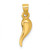 14k Polished Hollow 3D Italian Horn Pendant - K1-0DAB2316-7098