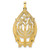 14k Polished Hollow Menorah Tree of Life Pendant