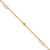 14K Polished Infinity and Beads 9 inch Anklet Plus 1 inch Extender