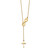 14k Polished Infinity and Cross 18 inch Lariat Necklace