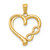 14K Polished Infinity Symbol Heart Pendant