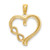 14K Polished Infinity Symbol Heart Pendant
