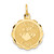 14k Polished IT'S A GIRL Scalloped Disc Charm