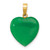 14K Polished Jade Heart Pendant