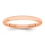 10K Rose Gold Polished 2mm Stackable Band Size 5.5