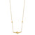 14K Polished Knotted Bar Pendant and Beads 16 inch Necklace Plus 2 inch Extender