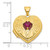 14k Polished Lab Created Ruby July Birthstone 18mm Heart Locket