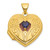14k Polished Lab Created Sapphire September Birthstone 18mm Heart Locket