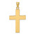 14K Polished Large Block Cross w/Open Back Charm