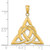 14K Polished Large Celtic Trinity Knot Charm