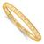 14k Polished Laser and Diamond-cut 6.15mm Fancy Pierced Design Flexible Oval Bangle Bracelet - DB-CD87EA52-3092