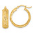 14k Polished Laser and Diamond-cut 6.15x21mm Fancy Design Round Hoop Earrings - TF-2DA6EC7E-4859
