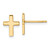 14k Polished Latin Cross Post Earrings - YE-BD899A7A-9293