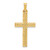 14k Polished Lattice Textured Cross Pendant