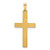14k Polished Lattice Textured Cross Pendant