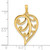 14k Polished Leaf Pendant - D5-629546D6-7469